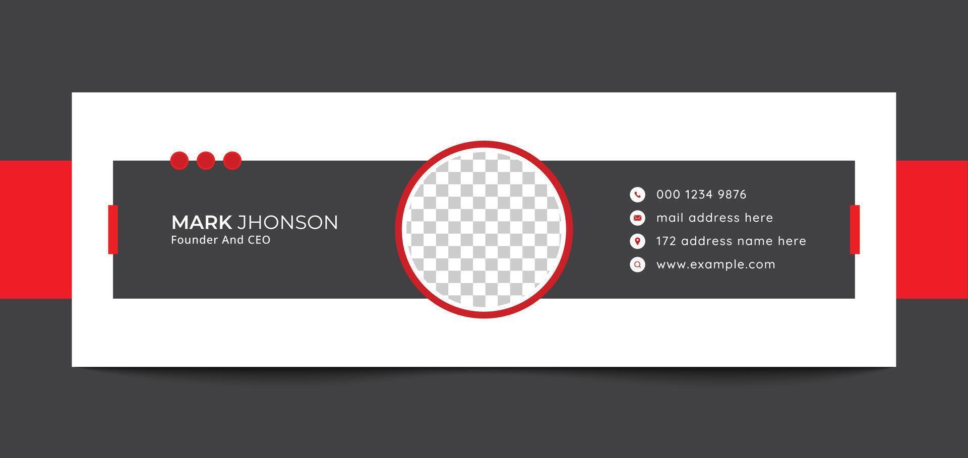 Modern corporate email signature and professional email footer template design vector