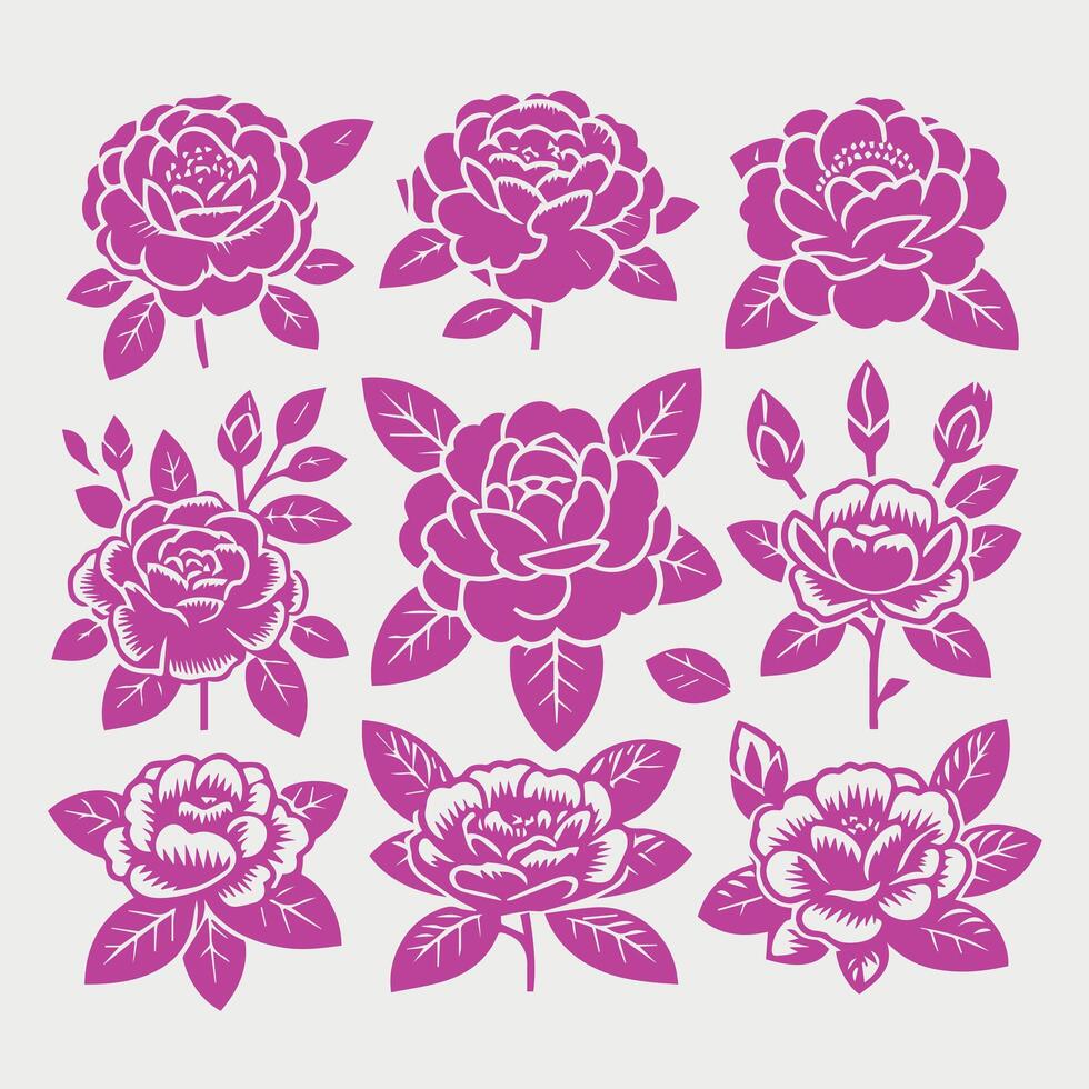 Full-bodied pink peony with lush, layered petals, embodying romance and femininity, perfect for springtime bouquets and special events. vector