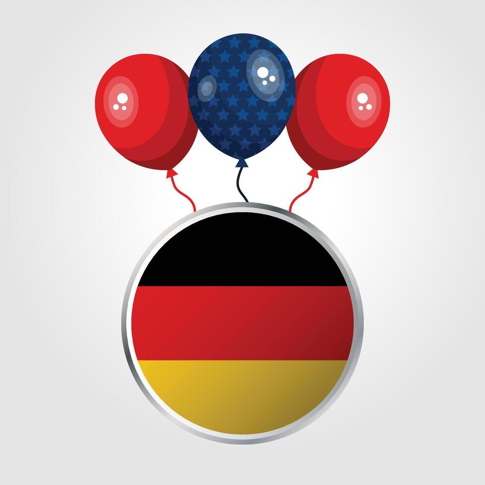 Celebration Germany National Flag With Balloons vector
