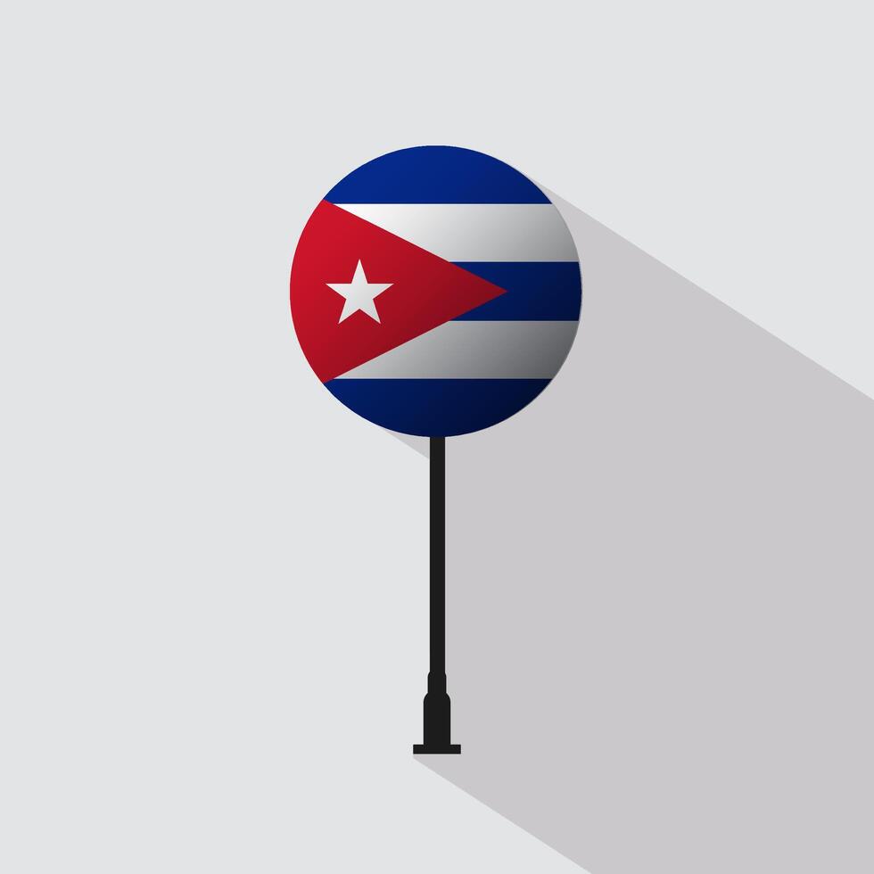 Cuba Circle Sign Flag Illustration vector