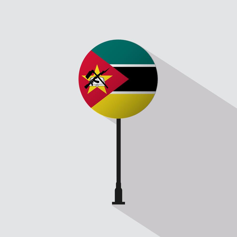 Mozambique Circle Sign Flag Illustration vector