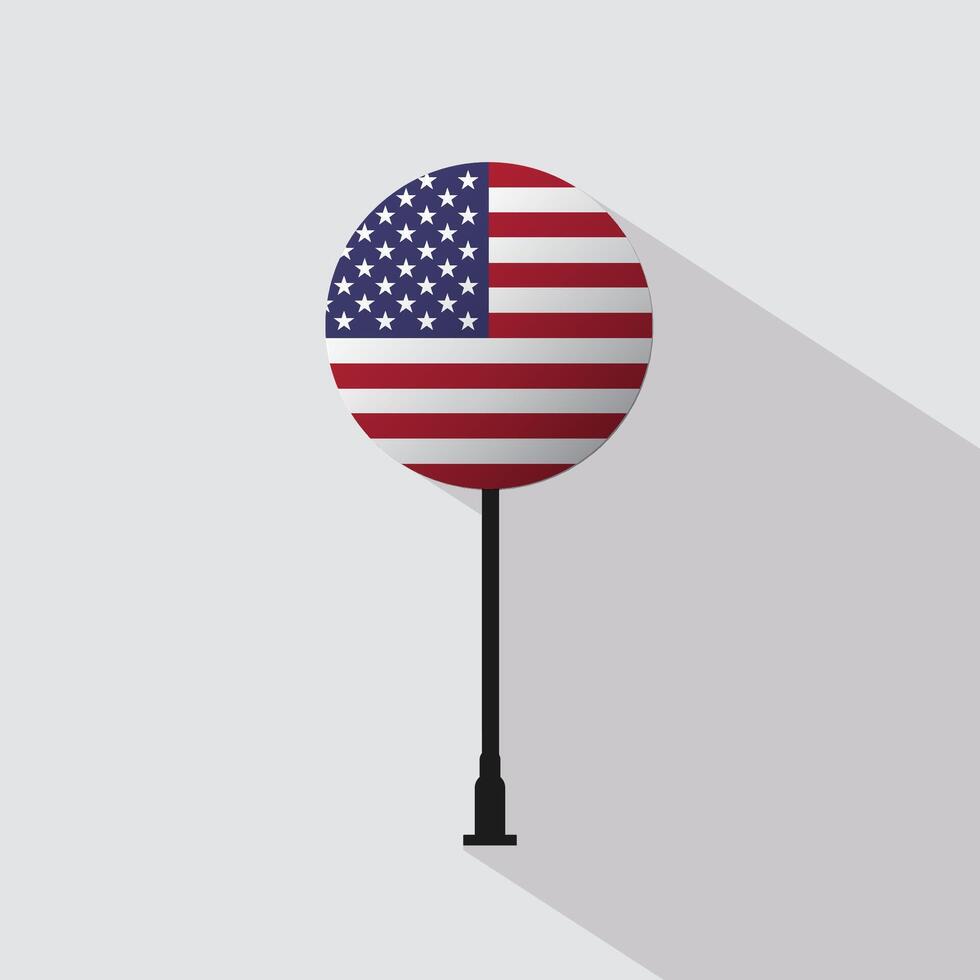 USA Circle Sign Flag Illustration vector