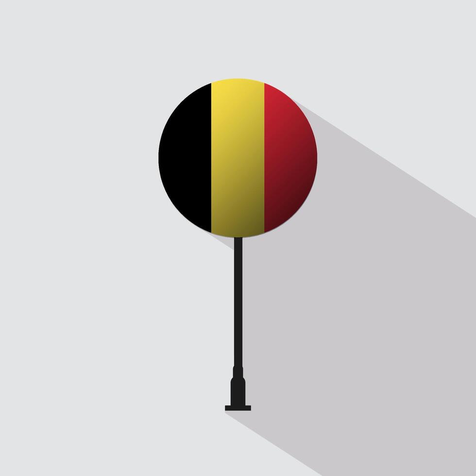 Belgium Circle Sign Flag Illustration vector