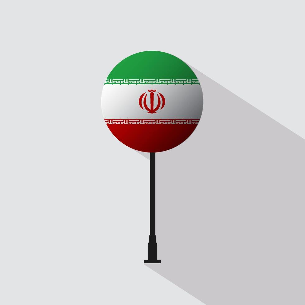 Iran Circle Sign Flag Illustration vector
