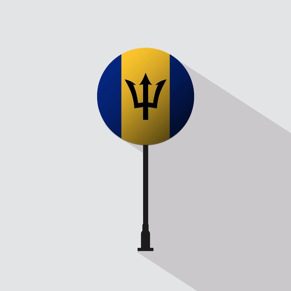 Barbados Circle Sign Flag Illustration vector
