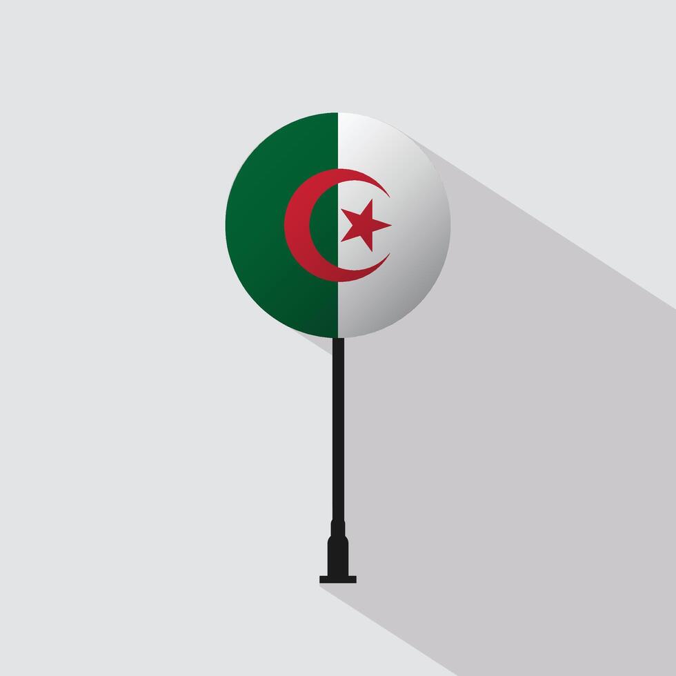 Algeria Circle Sign Flag Illustration vector