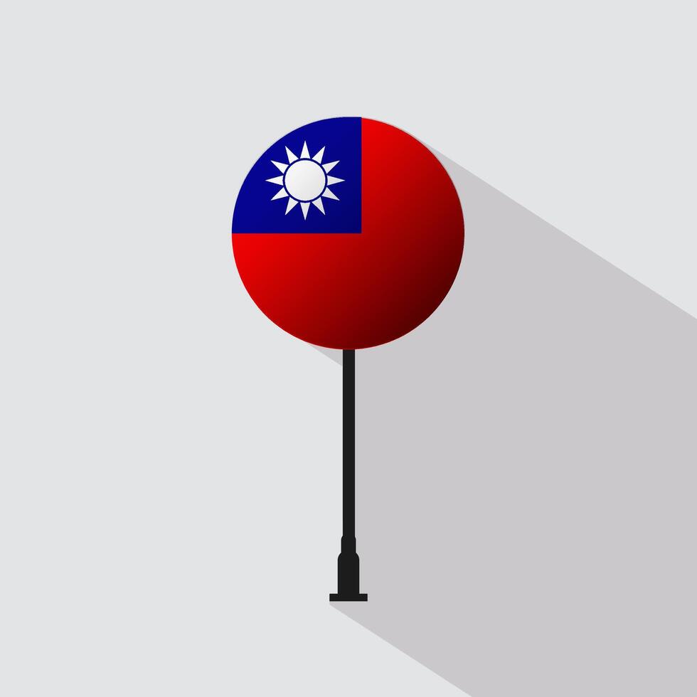 Taiwan Circle Sign Flag Illustration vector