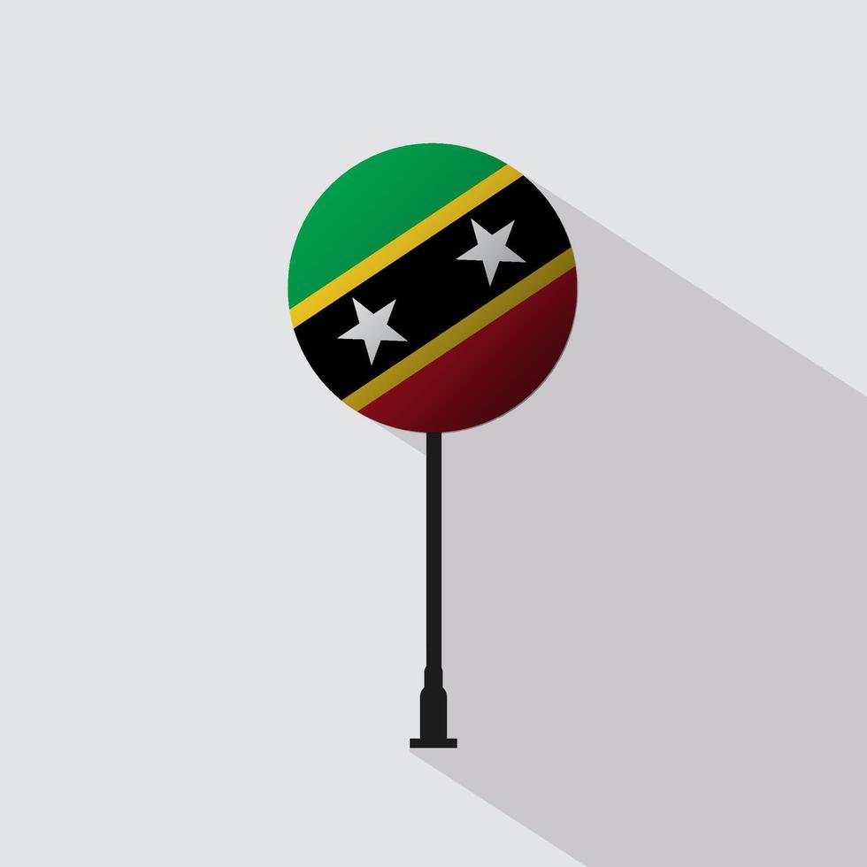 Saint kitts and Nevis Circle Sign Flag Illustration vector