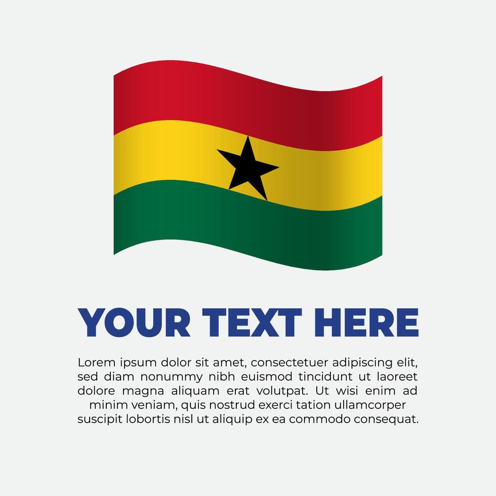 Ghana Flag Banner Background Template vector