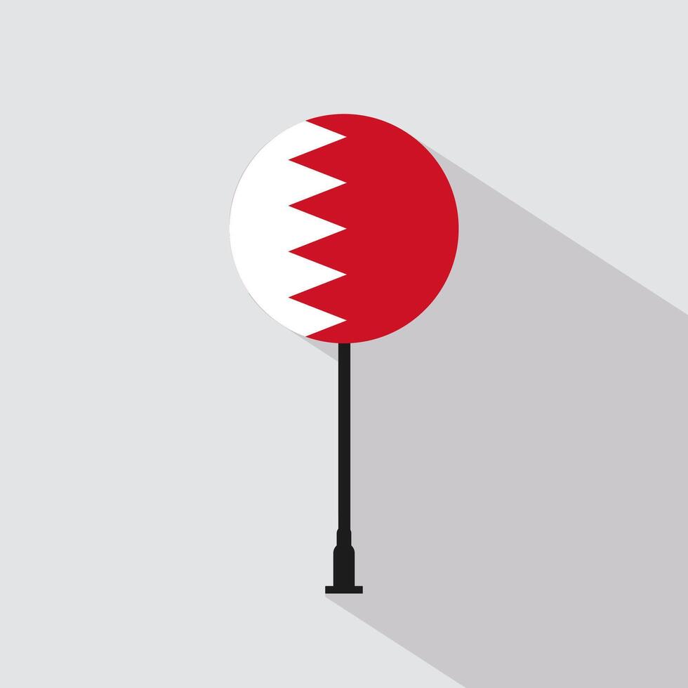 Bahrain National Circle Sign Flag Illustration vector