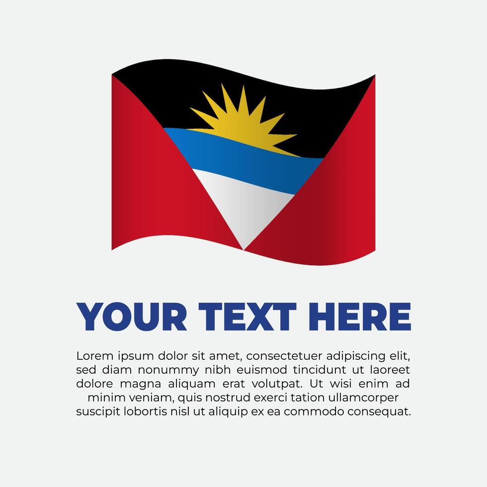 Antigua and Barbuda Flag Banner Background Template vector