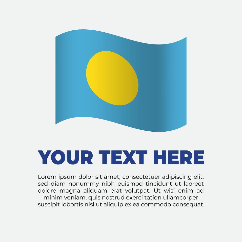Palau Flag Banner Background Template vector
