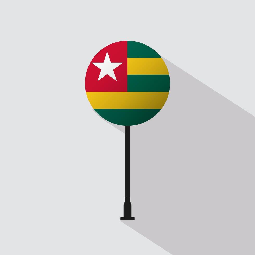Togo National Circle Sign Flag Illustration vector