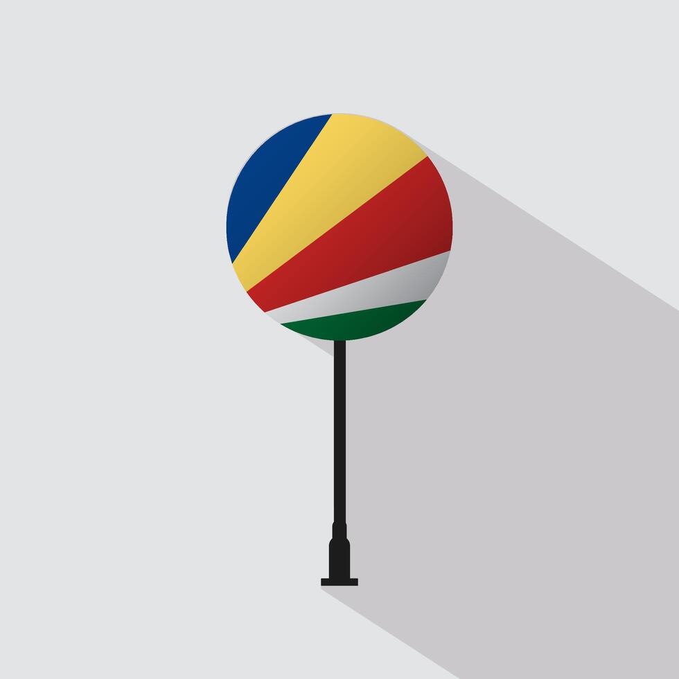 Seychelles National Circle Sign Flag Illustration vector