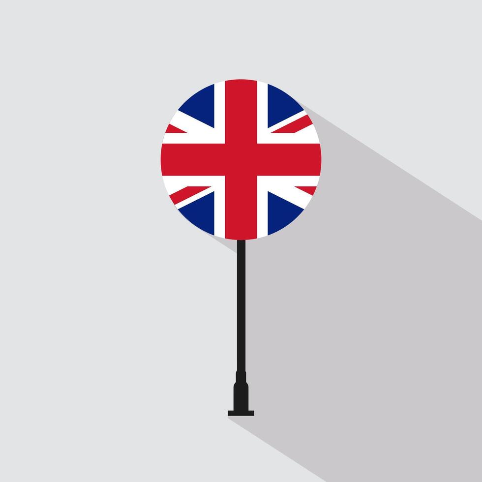 United Kingdom National Circle Sign Flag Illustration vector