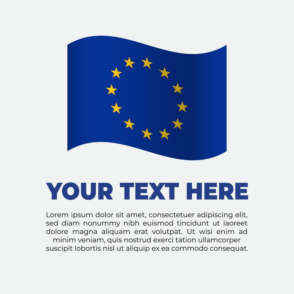 European Union Flag Banner Background Template vector