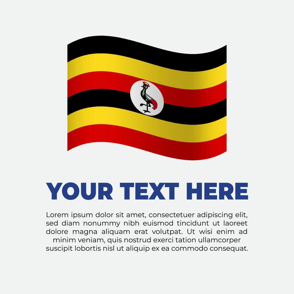 Uganda Flag Banner Background Template vector