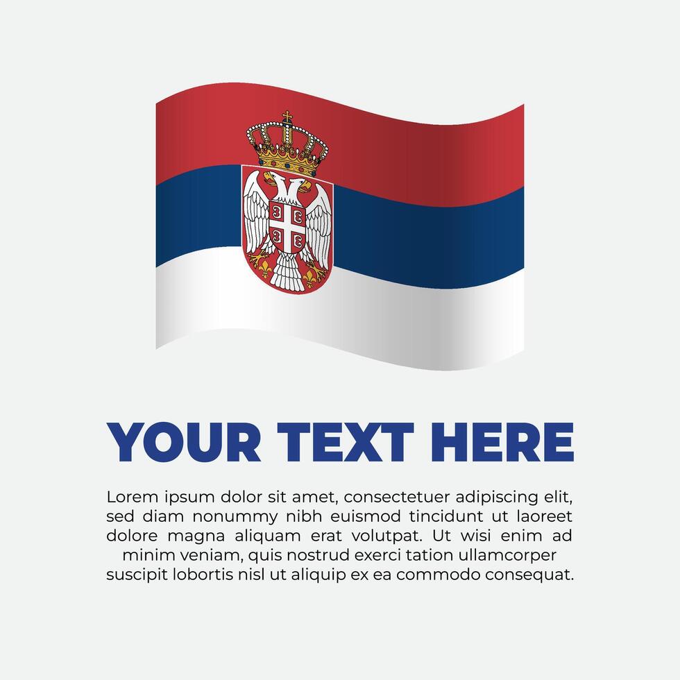 Serbia Flag Banner Background Template vector