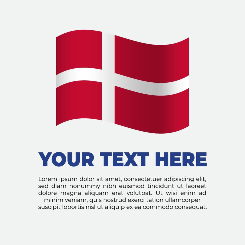 Denmark Flag Banner Background Template vector