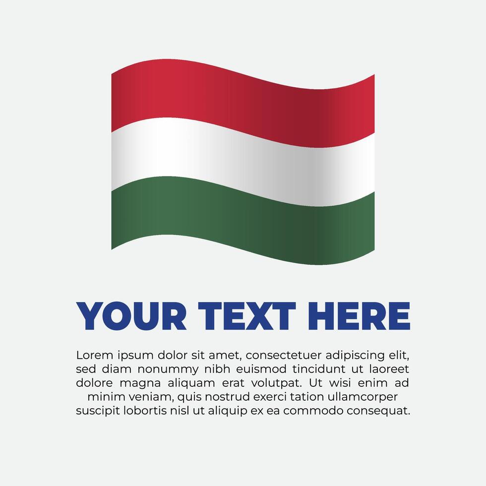Hungary Flag Banner Background Template vector
