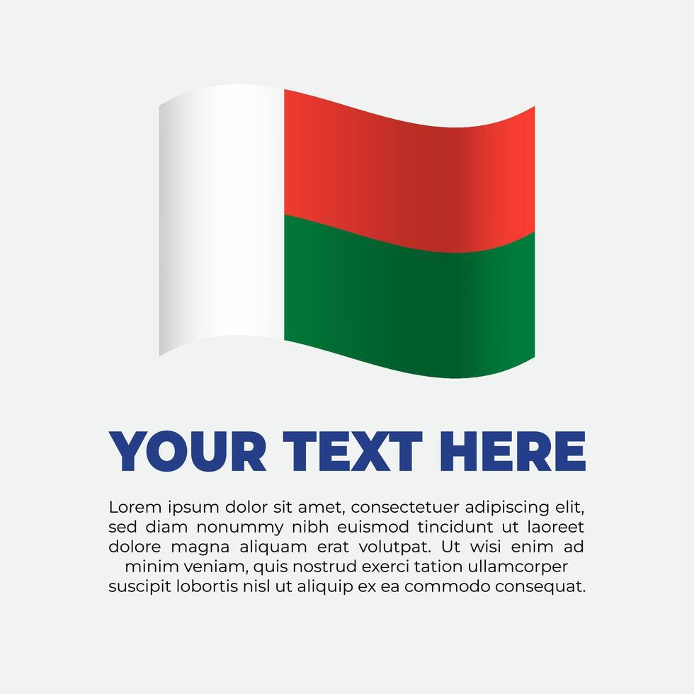 Madagascar Flag Banner Background Template vector