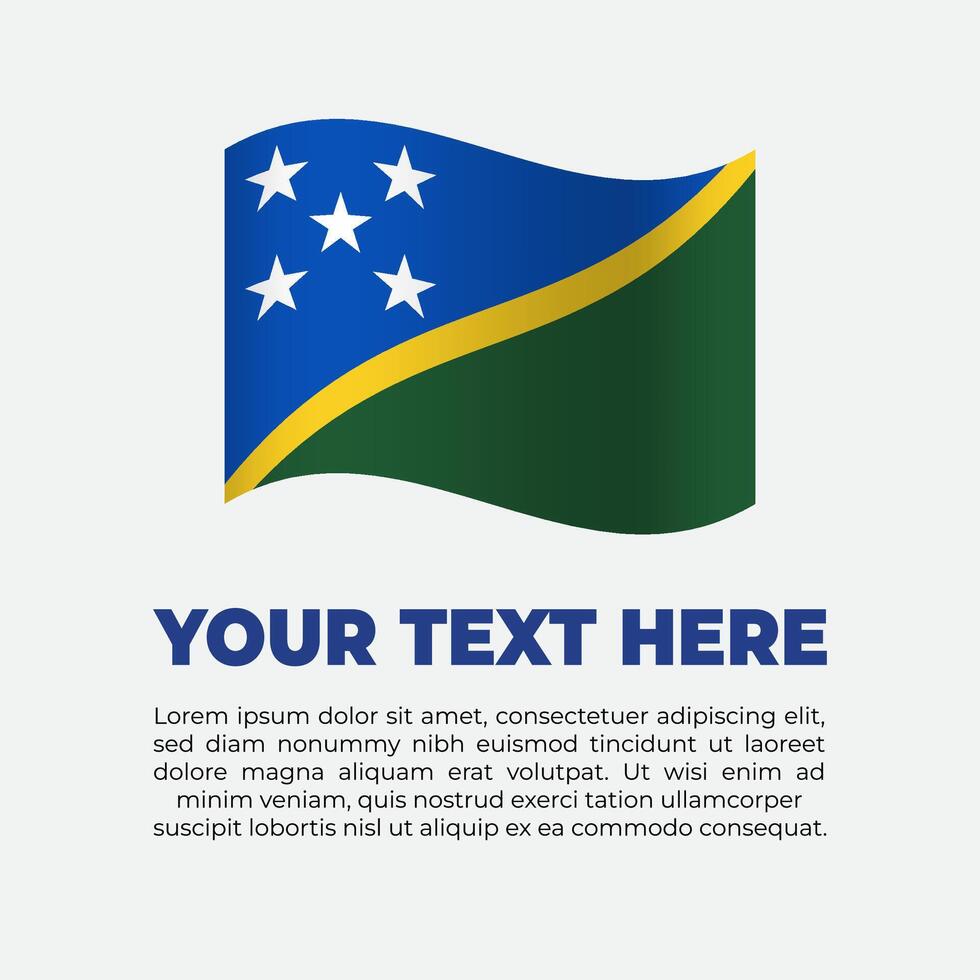 Solomon Islands Flag Banner Background Template vector
