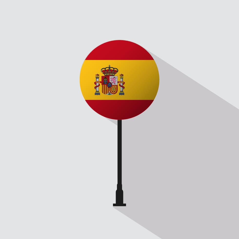 Spain Circle Sign Flag Illustration vector