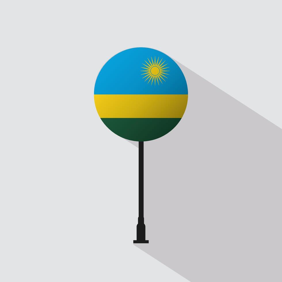 Rwanda National Circle Sign Flag Illustration vector