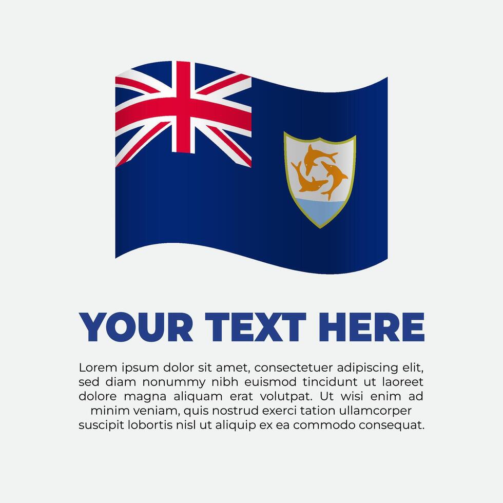 Anguilla Flag Banner Background Template vector