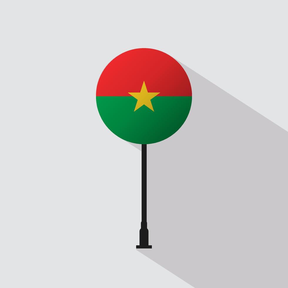 Burkina Faso National Circle Sign Flag Illustration vector