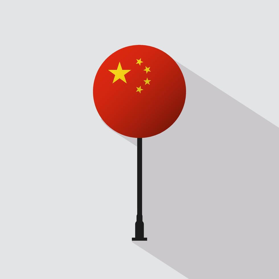 China National Circle Sign Flag Illustration vector