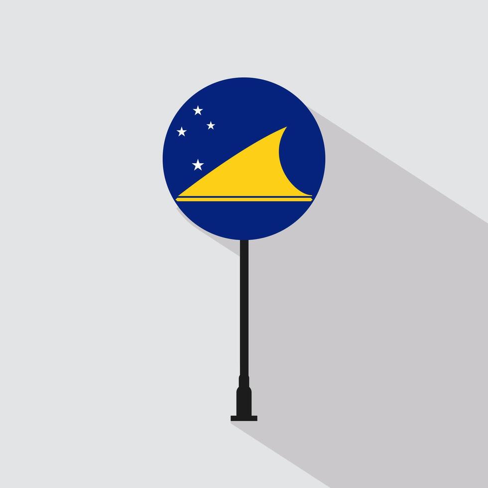 Tokelau National Circle Sign Flag Illustration vector