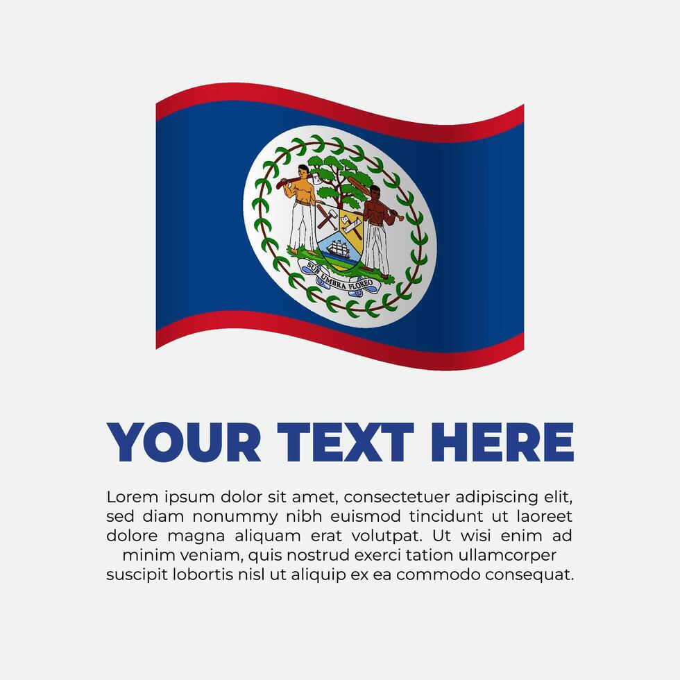 Belize Flag Banner Background Template vector