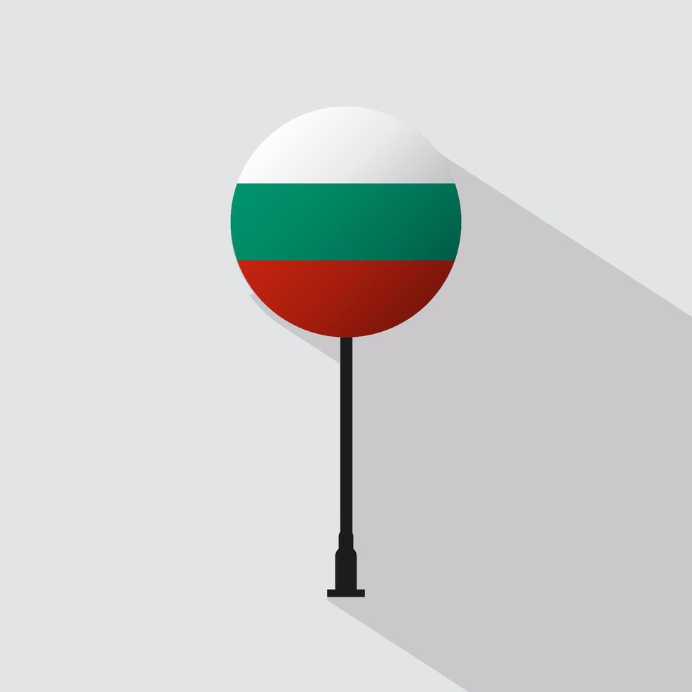 Bulgaria National Circle Sign Flag Illustration vector