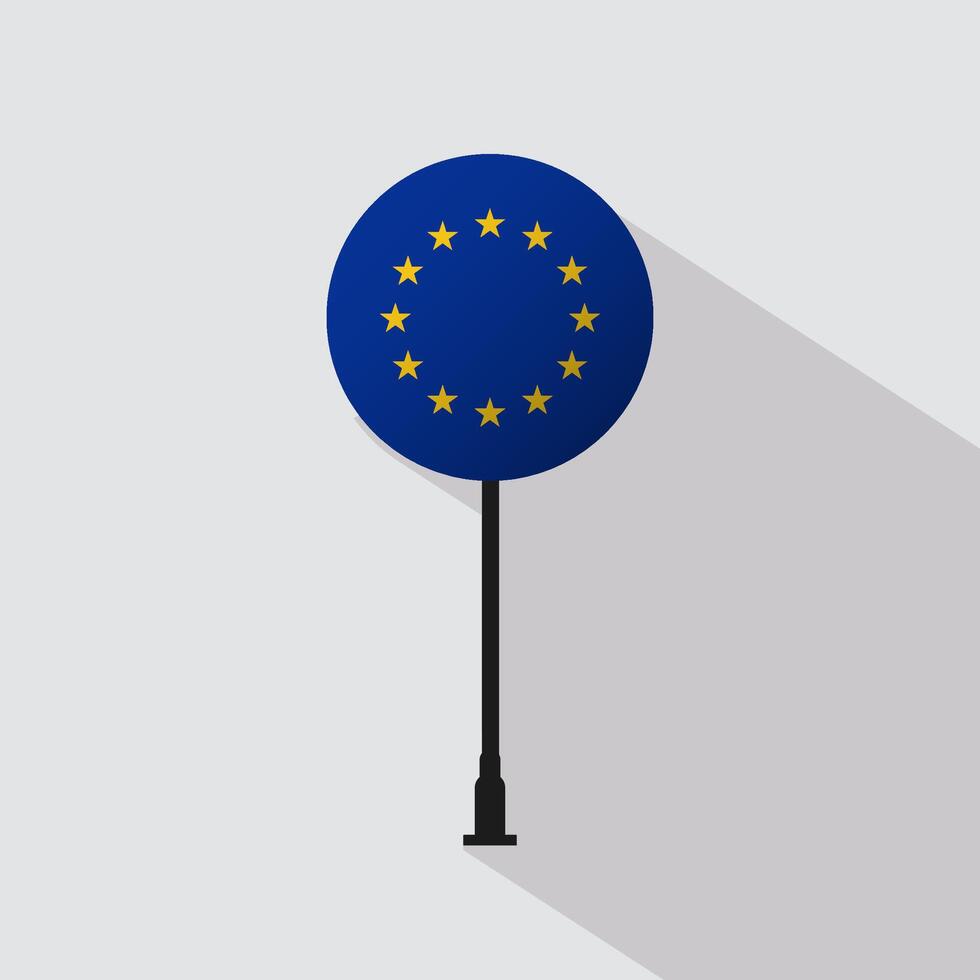 European Union National Circle Sign Flag Illustration vector