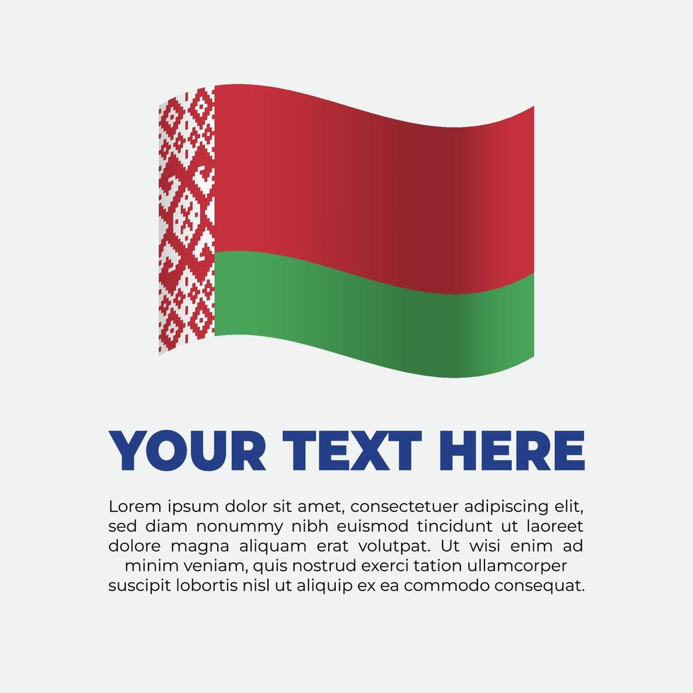 Belarus Flag Banner Background Template vector