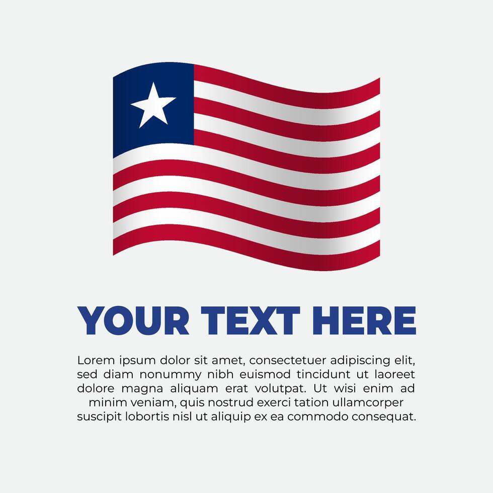 Liberia Flag Banner Background Template vector