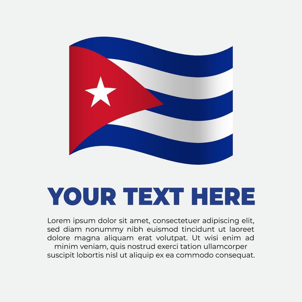 Cuba Flag Banner Background Template vector