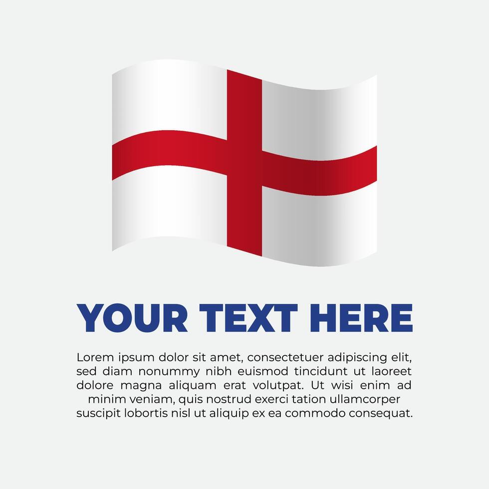 England Flag Banner Background Template vector