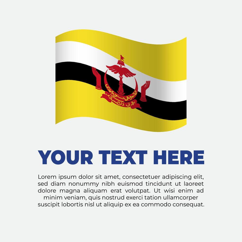 Brunei Flag Banner Background Template vector
