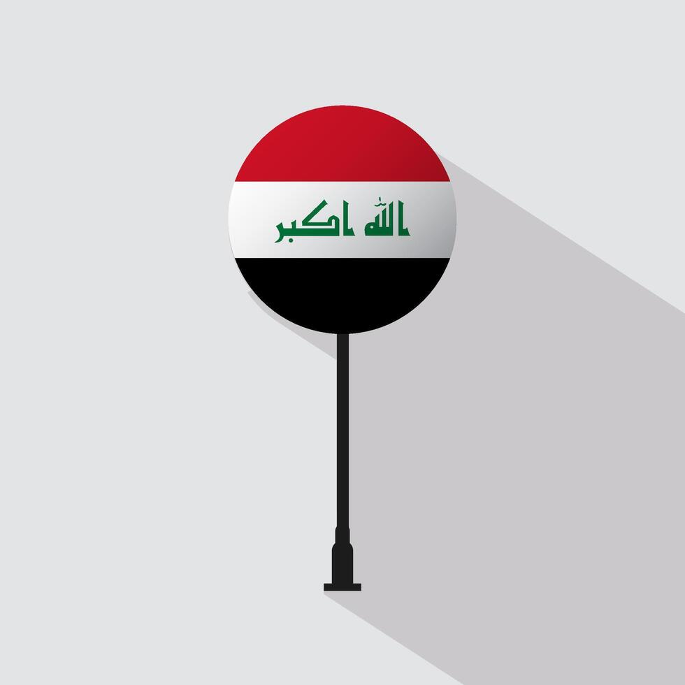 Iraq National Circle Sign Flag Illustration vector
