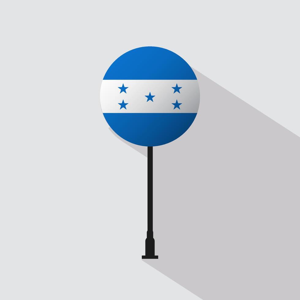 Honduras National Circle Sign Flag Illustration vector
