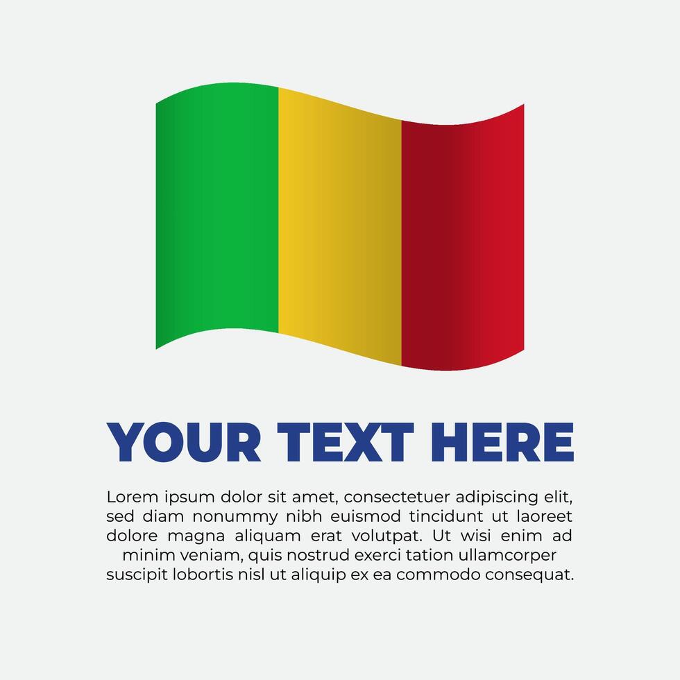 Mali Flag Banner Background Template vector