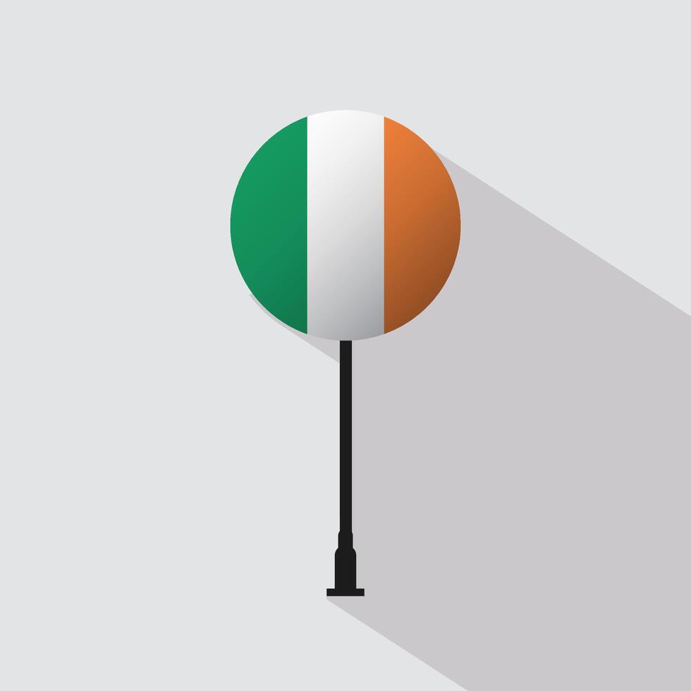 Ireland National Circle Sign Flag Illustration vector