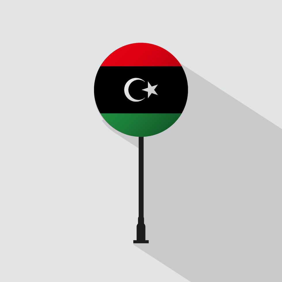 Libya National Circle Sign Flag Illustration vector