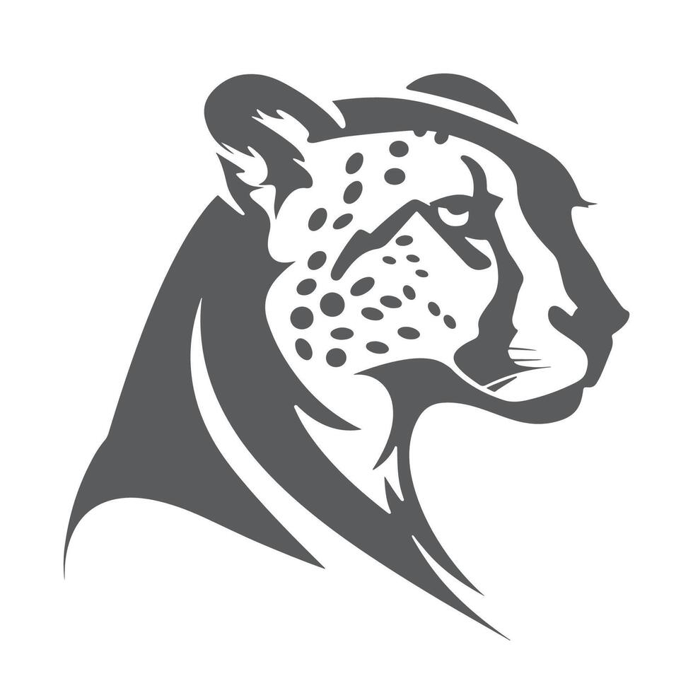 A cheetah head on a white background vector
