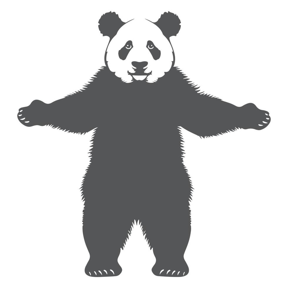 A panda bear standing with arms outstretched vector