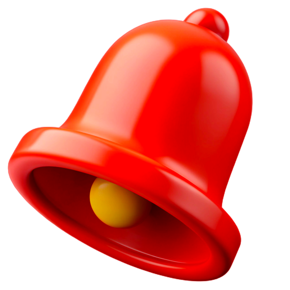 a red bell on a transparent background png