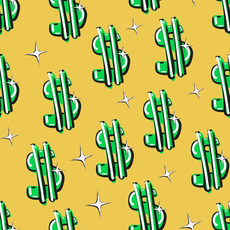 seamless pattern with dollar sign vector