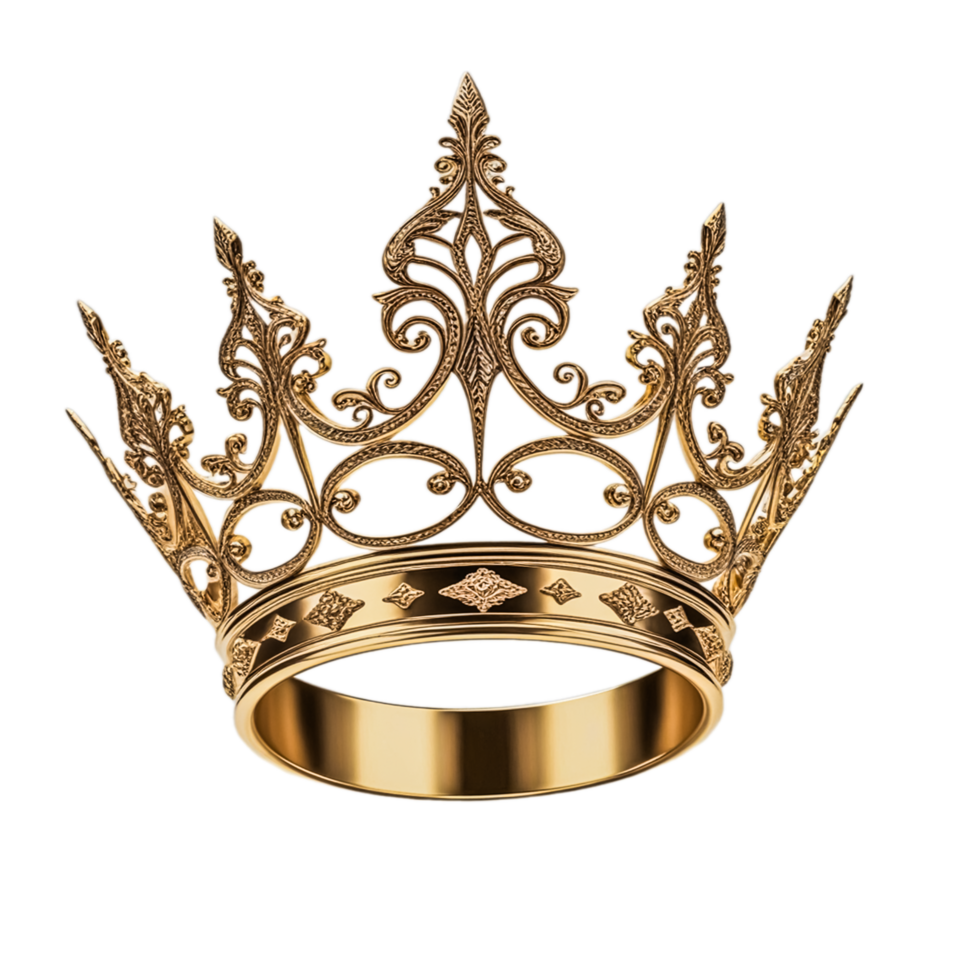 Golden royal crown png